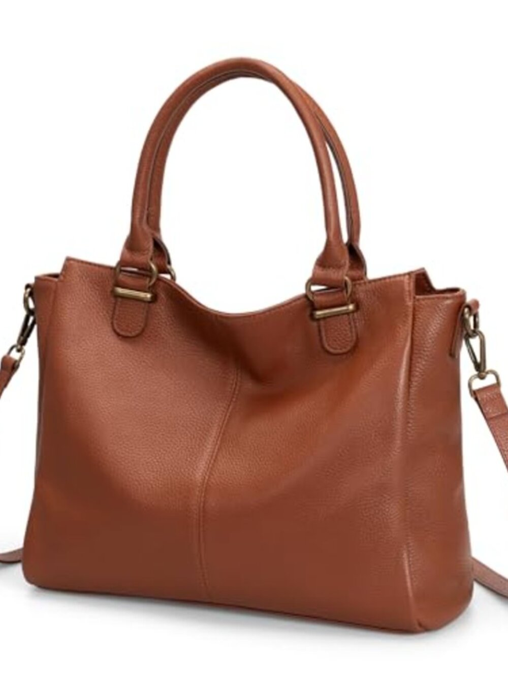 Genuine Leather Tote Satchel Handbag RFID Blocking